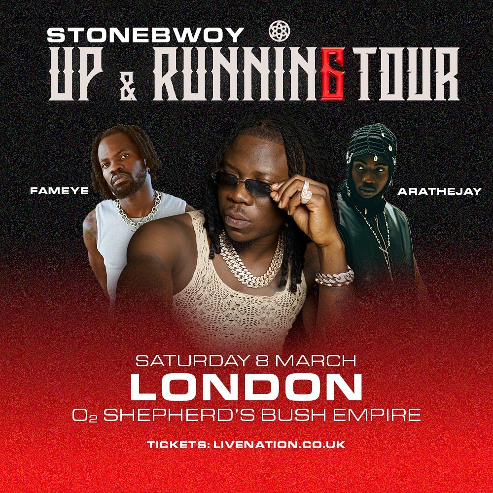 AratheJay Joins Stonebwoy for London Leg of UP & RUNNIN6 TOUR